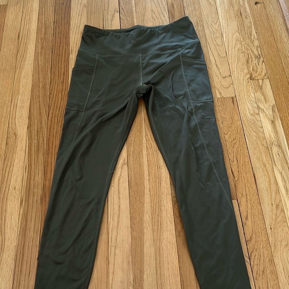 Green Reebok leggings